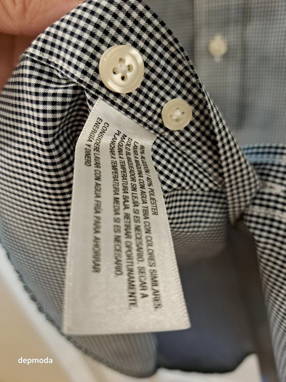 Merona Men's Non-iron -Gray Micro-Check Long Sleeve Dress Shirt size M